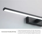 Led miroir lumières appliques salle de bain étanche blanc noir LED lampe plate moderne intérieur applique salle de bain éclairage maquillage