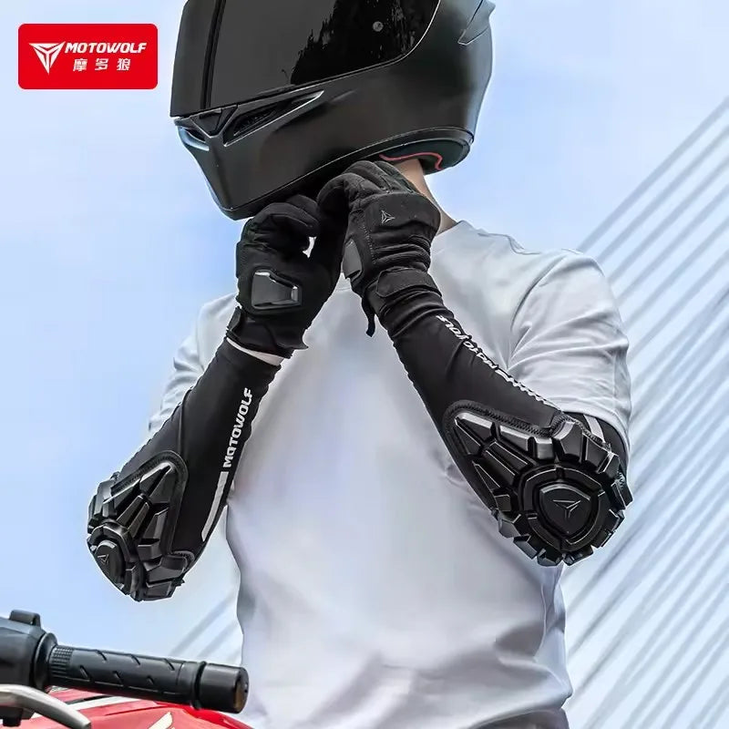 MOTOWOLF été moto coudières vtt cyclisme coude Protection Motocross coudière protecteur BMX DH ATV motocycliste équipement