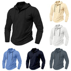 Sweat à capuche à manches longues pour hommes, chemise à boutons, décontractée, plage, Yoga, surdimensionné, chemises décontractées pour hommes, ample