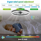 Ventilateur de plafond LED silencieux avec télécommande, ventilateur de plafond moderne, éclairage à intensité variable, chambre à coucher, bureau, salle à manger