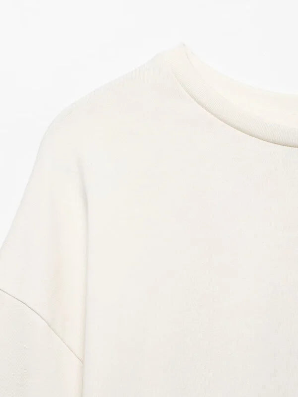 T-shirt asymétrique à manches mi-longues pour femmes, avec garniture en dentelle, pour la rentrée scolaire, tenue décontractée quotidienne, haut polyvalent à la mode, 4 couleurs