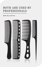 6 pièces nouveau style coiffure hommes femmes Salon de beauté cheveux coiffure brosse noire peignes brosse à cheveux