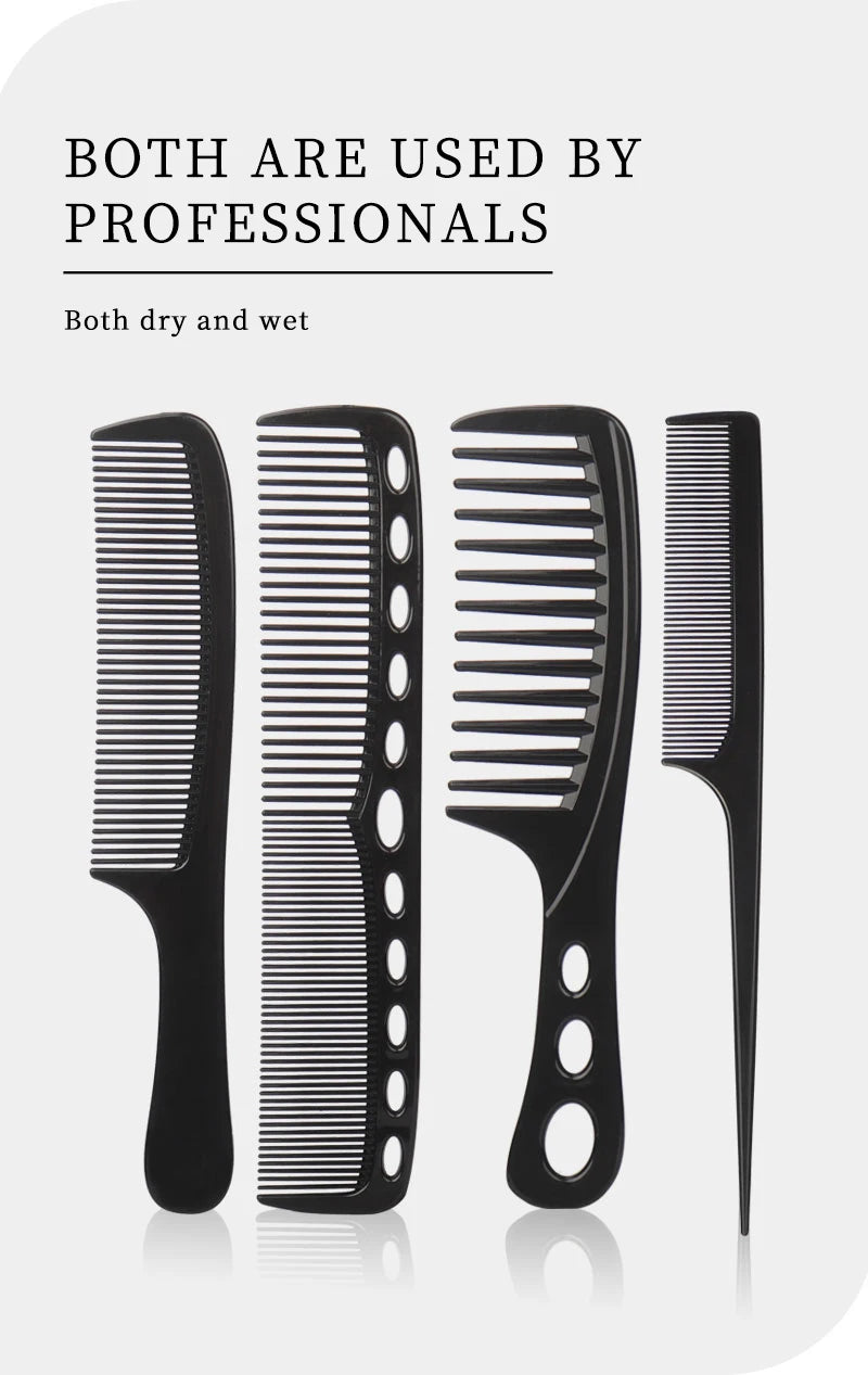 6 pièces nouveau style coiffure hommes femmes Salon de beauté cheveux coiffure brosse noire peignes brosse à cheveux