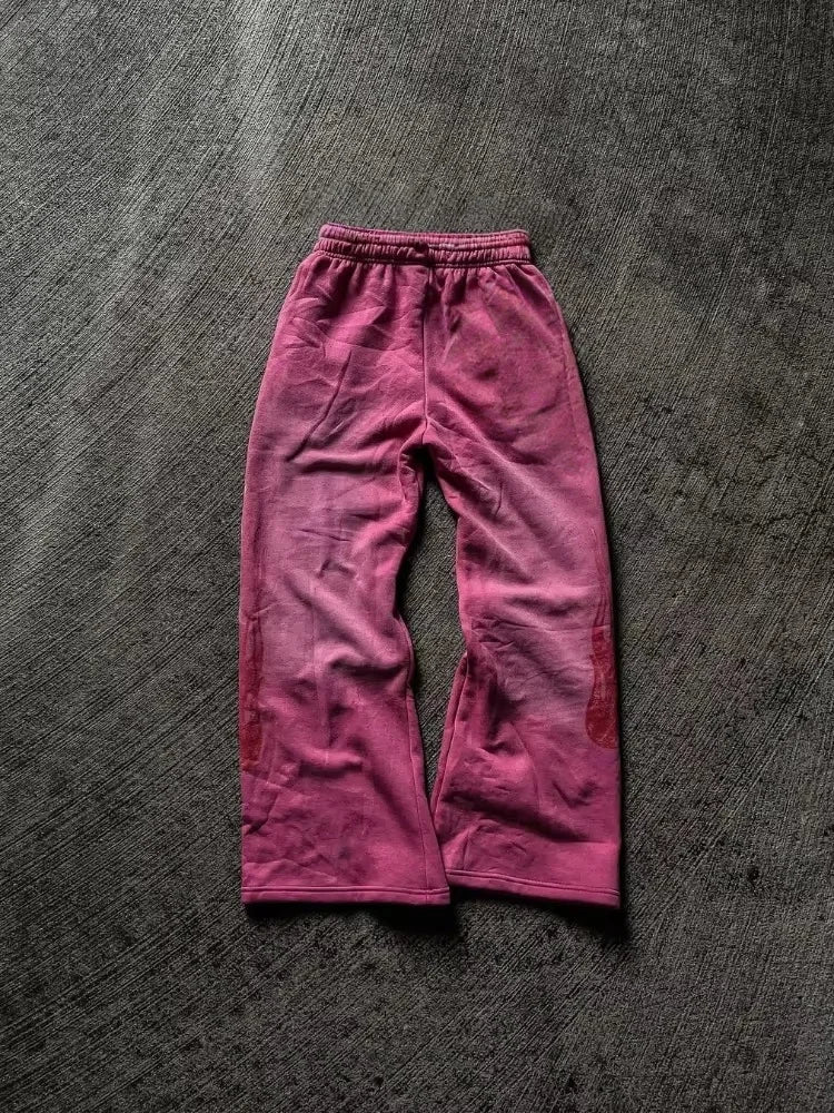Pantalon droit homme style rétro gothique punk imprimé 3D pour le sport et les loisirs, collection été 2026 – Pantalon ample streetwear pour homme
