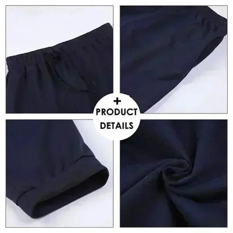 Pantalon de sport décontracté pour homme 2026 - Coupe ample, multifonctionnel, avec cordon de serrage - Motif imprimé - Couleur unie