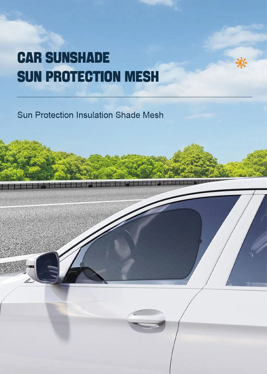 SEAMETAL pare-soleil de voiture rideau de fenêtre latérale avant fenêtre arrière pare-soleil été UV blocage ventouse rideaux de Protection solaire de voiture