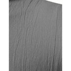 Chemise rétro à manches courtes pour hommes, en coton et lin, légère, respirante, couleur unie, hauts à la mode, col en v Pirate, chemises élégantes pour hommes