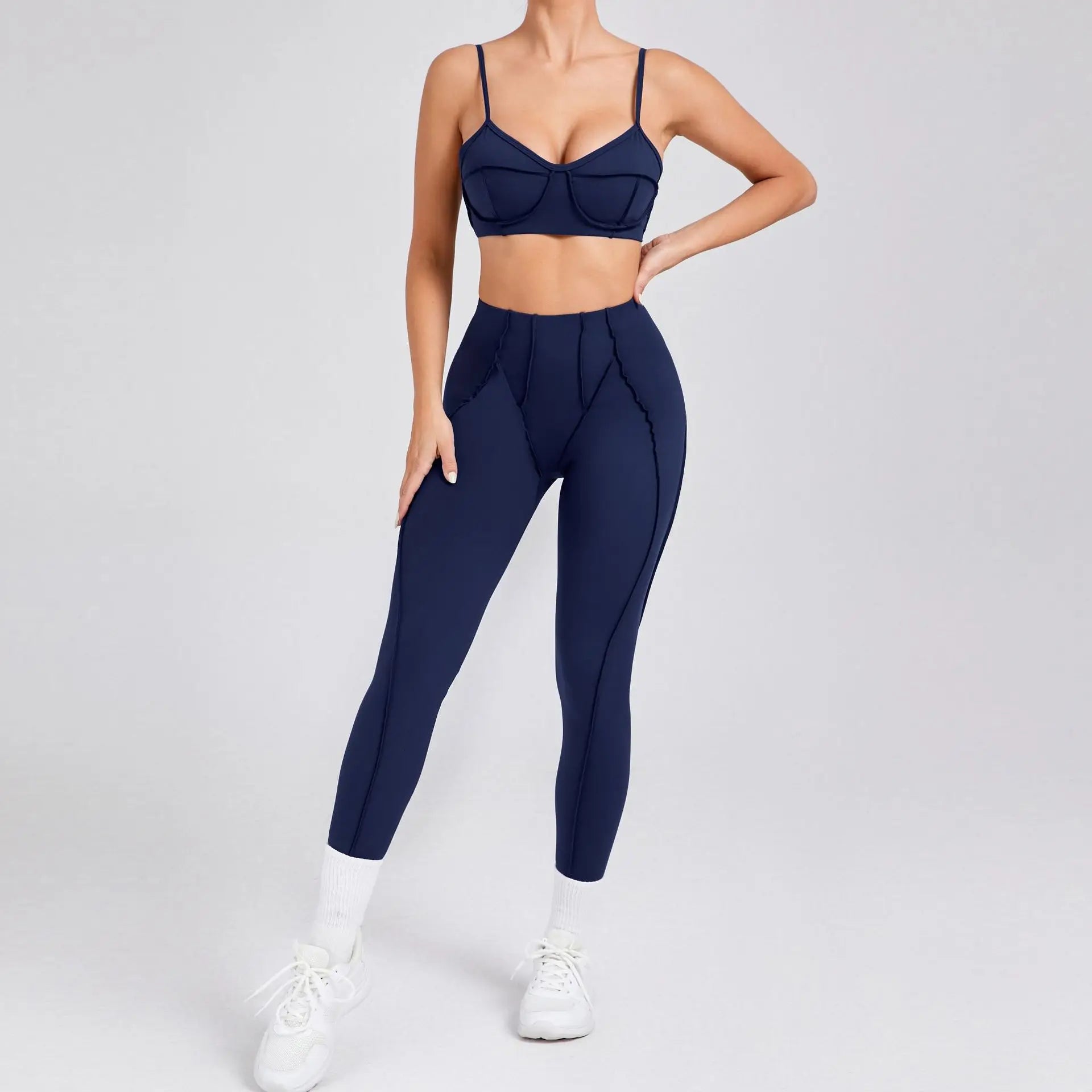 Ensemble de yoga pour femme, survêtement d'entraînement, legging athlétique imbibé, legging push-up de gym, soutien-gorge de fitness, vêtements de sport, vêtements actifs, nouveau