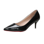 Escarpins classiques à talons hauts pour femmes, chaussures d'automne en cuir souple, Sexy, à fond rouge, pour Banquet et mariage