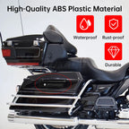 Couvercles de loquet de sacoche de moto noirs, accessoires pour Harley Touring Electra Street Glide Road King FLH FLT FLHR FLTR 93-13