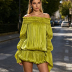 Haut plissé chic et féminin, style vintage, élégant, modeste, glamour, drapé, fluide, pour femme, décontracté, tendance, pour soirée ou streetwear