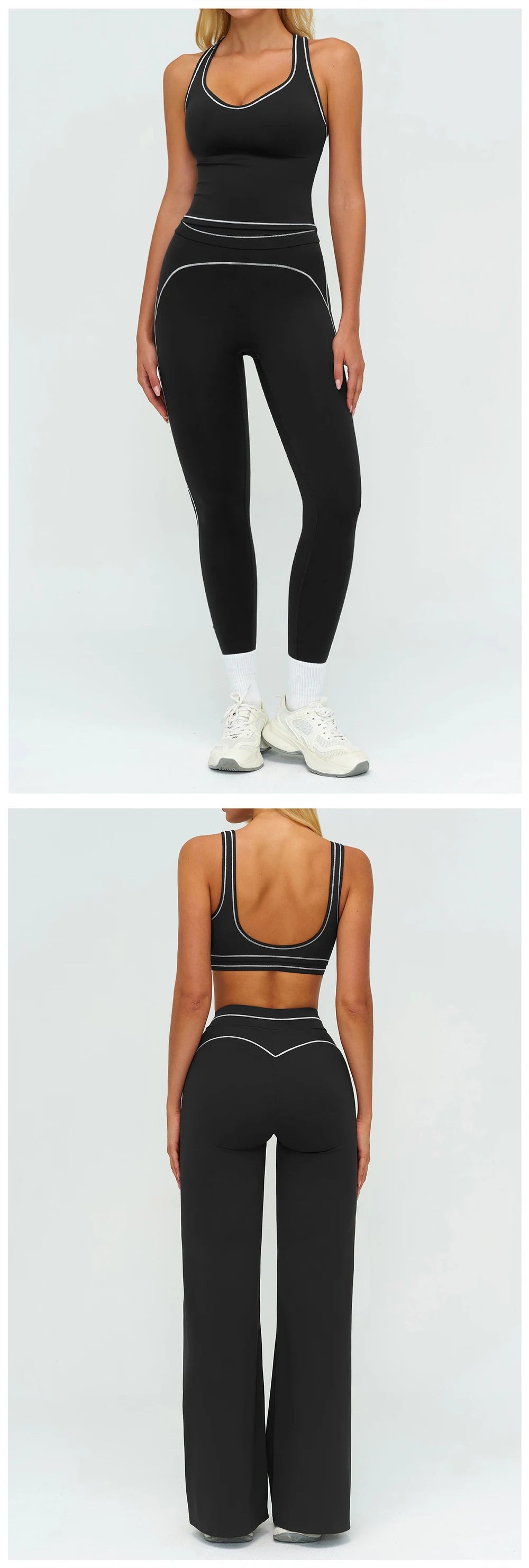 Ensemble de yoga 2 pièces pour femme, tenue de sport, vêtements de gym, ensemble soutien-gorge de sport et pantalon de course, vêtements de yoga et de sport pour femme