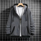 Cardigan épais à capuche et fermeture éclair pour homme, vêtement d'extérieur décontracté, sweat-shirt à la mode, Style transfrontalier, nouvelle collection automne hiver