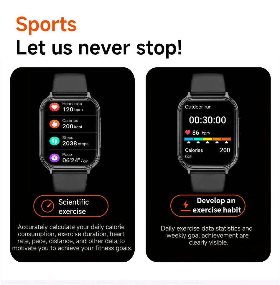 Nouvelle montre connectée 2026 pour femmes, suivi sportif et de forme physique, étanche IP68, fréquence cardiaque 24h intégrée, appels Bluetooth, montre connectée tendance pour femmes