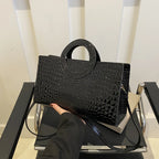 Sacs à main en cuir PU motif Crocodile pour femmes, sac carré vert, marque de mode, sacs à bandoulière, pochettes féminines