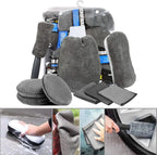 Kit de livres de lavage de voiture en microcarence, ensemble de livres de détail, outils de lavage intérieurs et extérieurs, 9 pièces