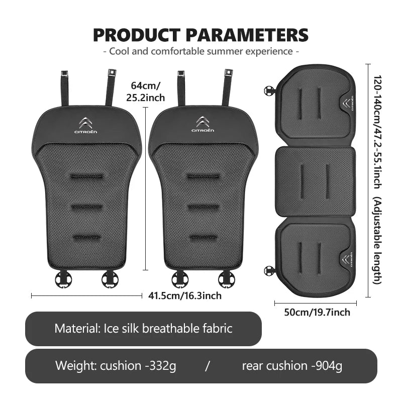 Housse de protection antidérapante et respirante pour coussin de siège de voiture, confortable, pour citroën C5 C1 C2 C6 C4L DS3 DS4 DS5 c-elysee Grand Berlingo