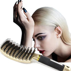 Brosse à cheveux peigne de Massage du cuir chevelu brosse à cheveux poils de sanglier en Nylon femmes humide bouclés démêlant brosse à cheveux Salon de coiffure outil de coiffure
