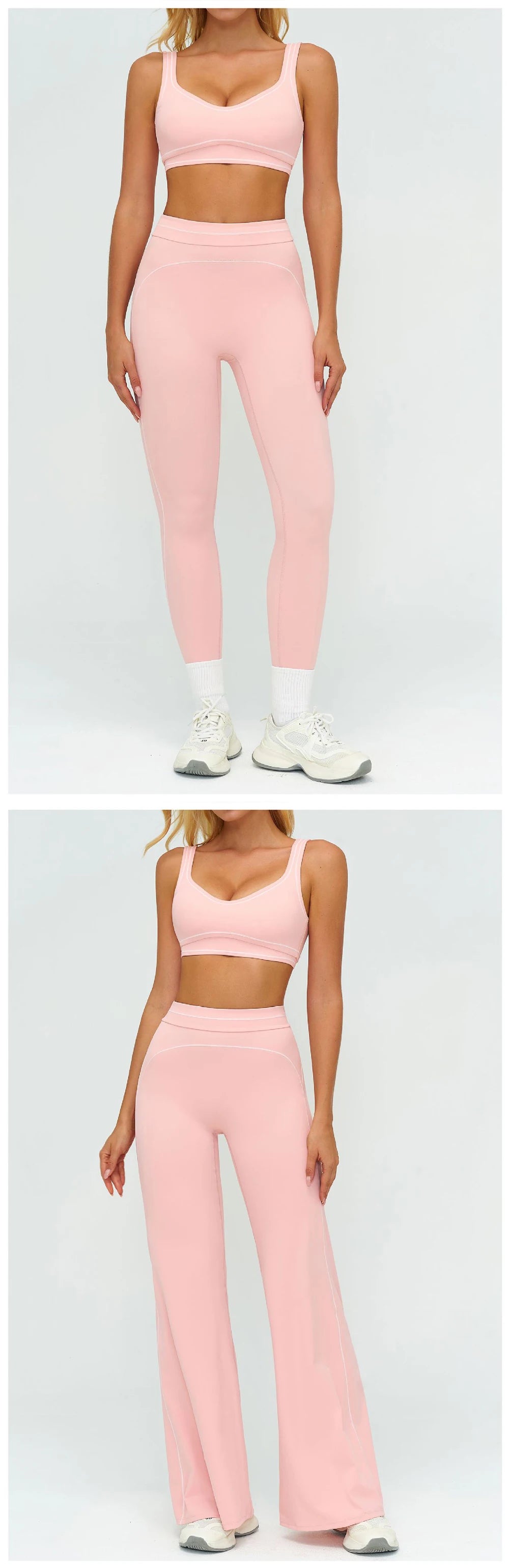 Ensemble de yoga 2 pièces pour femme, tenue de sport, vêtements de gym, ensemble soutien-gorge de sport et pantalon de course, vêtements de yoga et de sport pour femme