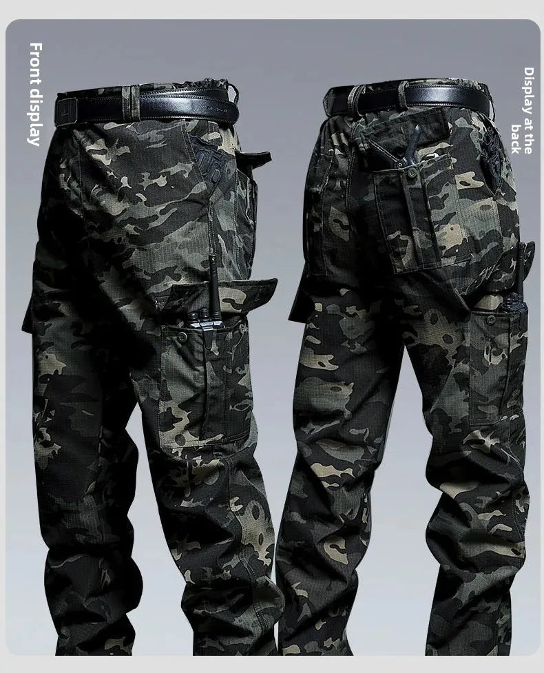 Pantalon de travail tactique résistant à l'eau pour hommes, poches multiples, Fans militaires d'extérieur, pantalons décontractés, Style américain printemps automne