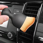 Brosse de nettoyage intérieur de voiture, climatiseur, sortie d'air, brosses de nettoyage en fourrure douce avec coquilles, dépose de poussière de crevasses, outils de brosse de détail