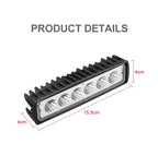 Phare de travail universel pour voiture, budgétaire haute luminosité, automobile tout-terrain, conduite de camion, feux de sauna antibrouillard, lampe de conduite DRL, 18W, 6 LED, 12V