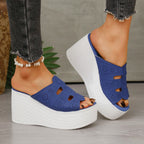 Été décontracté femme sandales en plein air plate-forme antidérapante sandales à talons compensés femmes anti-dérapant confortable chaussures De créateur Zapatos De Mujer