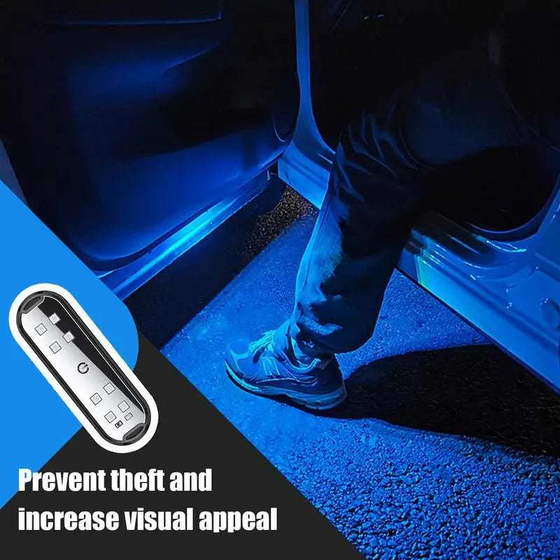 Éclairage ambiant voiture USB Rechargeable porte de voiture lumière bienvenue courtoisie lumière voiture atmosphère avertissement lampes coloré clignotant lumière
