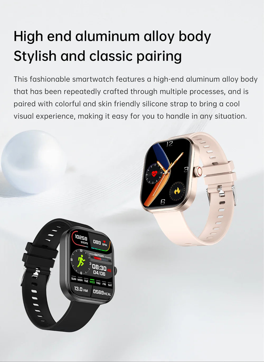 Nouvelles Montres Connectées 2026 pour Femmes, Écran Tactile Complet, Appel Bluetooth, Étanche, Suivi Sportif et de Fitness, Montres Intelligentes pour Hommes et Femmes