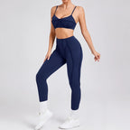 Ensemble de yoga pour femme, survêtement d'entraînement, legging athlétique imbibé, legging push-up de gym, soutien-gorge de fitness, vêtements de sport, vêtements actifs, nouveau