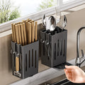 Support mural de rangement et d'égouttage pour baguettes et cuillères, sans perforation, pour cuisine domestique haut de gamme, vente en gros