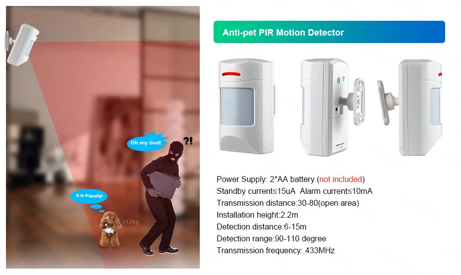 KERUI bricolage votre maison ensemble d'alarme 4G/WiFi système d'alarme pour la Protection de la sécurité à domicile détecteur de mouvement capteur de porte Tuya application intelligente