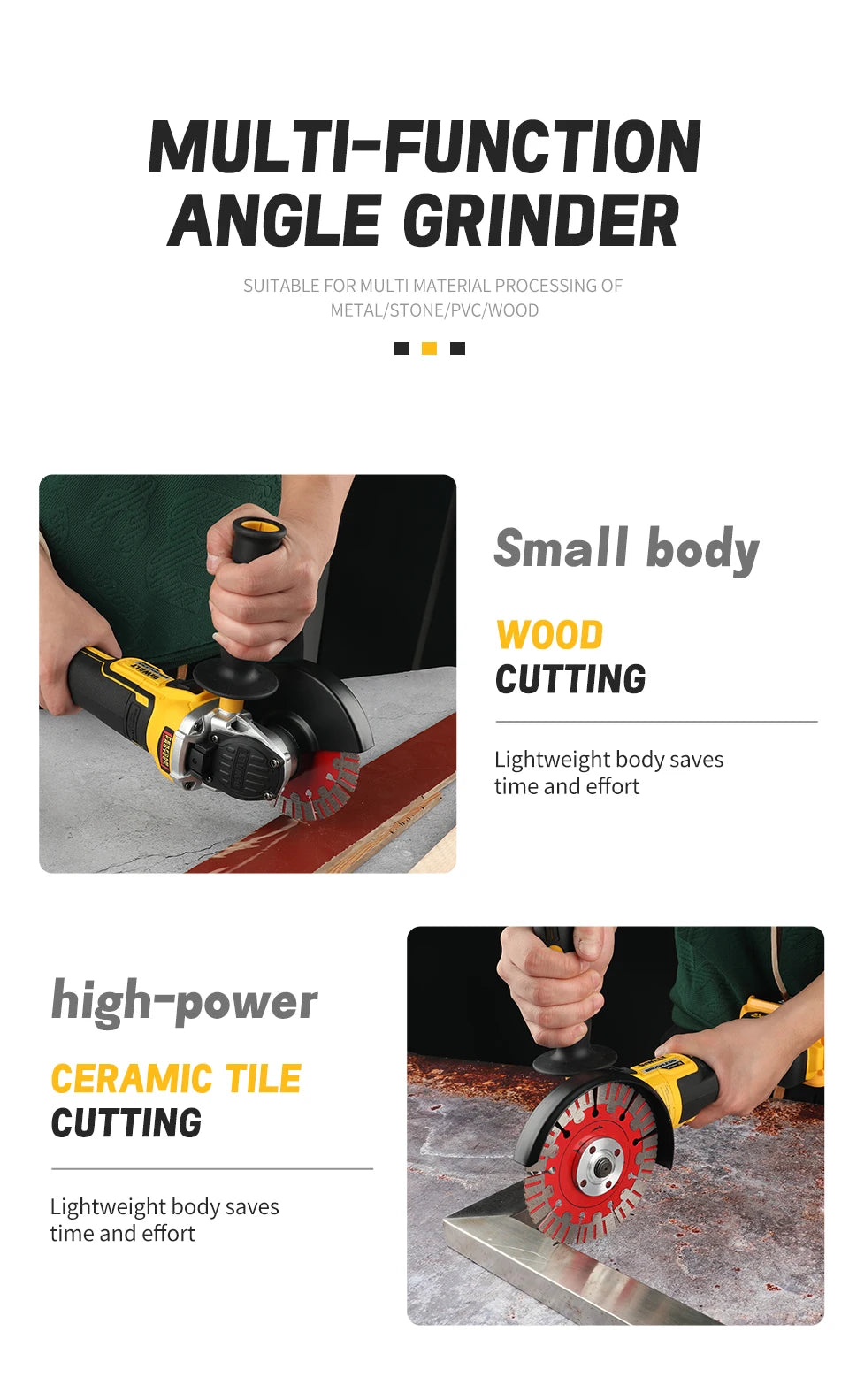 DEWALT DCG405 125mm 18V batterie au Lithium sans brosse tête plate meuleuse d'angle Machine-outil nue Machine de découpe outils électriques combo se