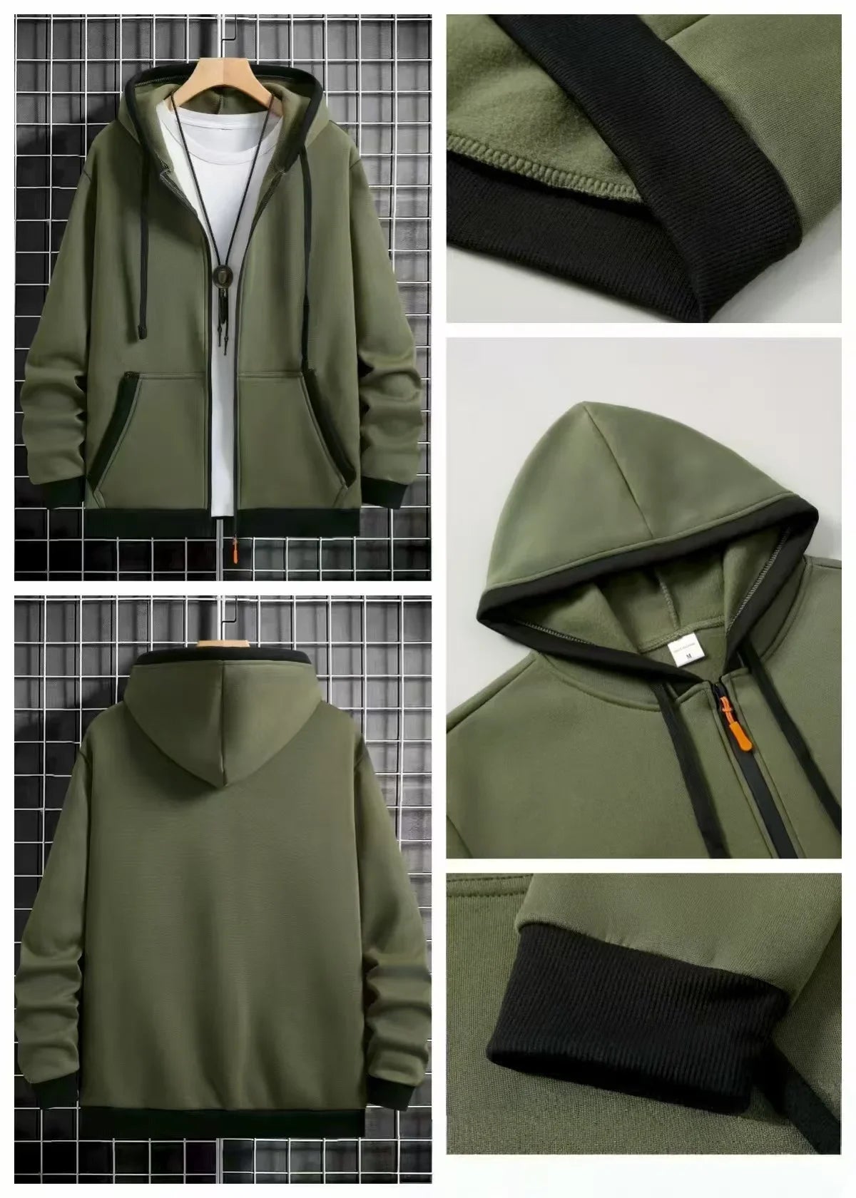 Cardigan épais à capuche et fermeture éclair pour homme, vêtement d'extérieur décontracté, sweat-shirt à la mode, Style transfrontalier, nouvelle collection automne hiver