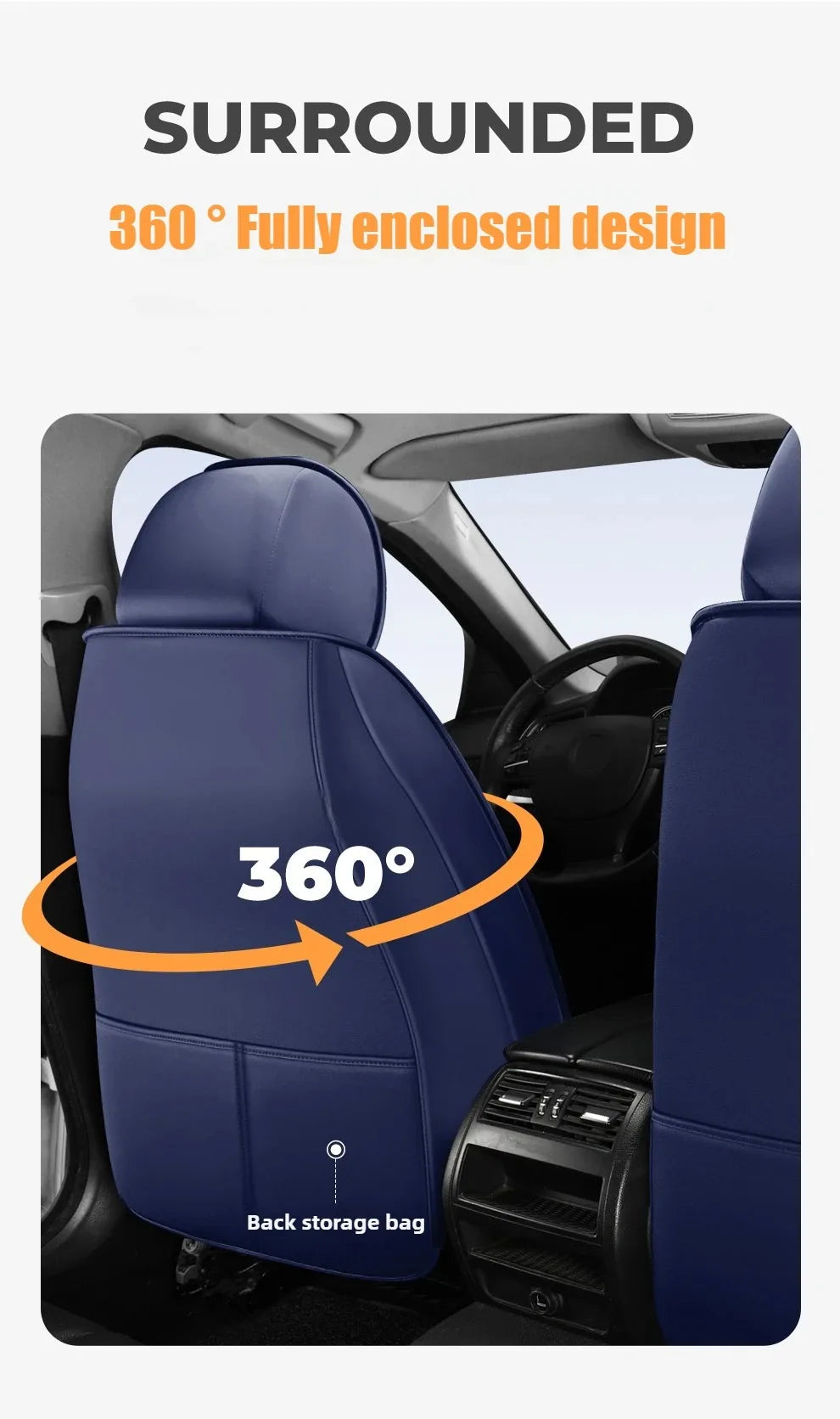 Coussin de siège auto ergonomique – Cuir Nappa et soie glacée, éponge haute résilience, confort toutes saisons pour la plupart des véhicules