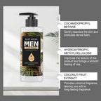 Gel douche nettoyant en profondeur pour hommes, Eucalyptus, noix de coco, parfum rafraîchissant, parfum longue durée, contrôle de l'huile, 100ml
