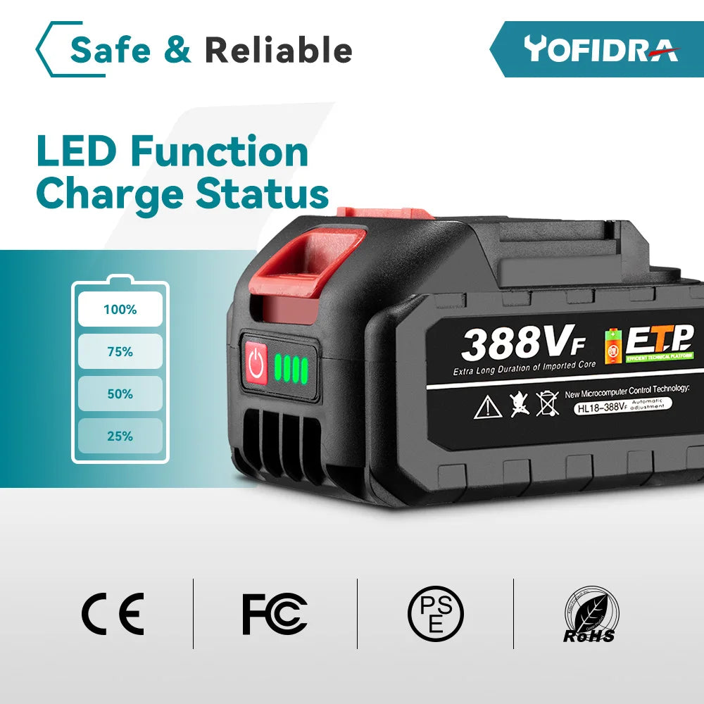 Yofidra 2000W pistolet thermique électrique pistolet à Air chaud portatif sans fil avec 3 buses sèche-cheveux industriel à domicile pour broche de batterie Makita