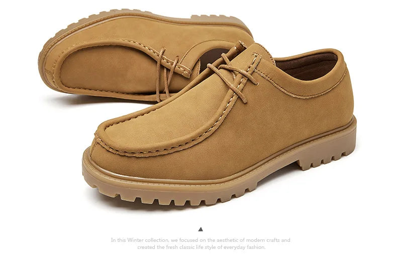 Chaussures de marche en cuir de vache pour hommes, mocassins décontractés à semelle Durable, à la mode, nouvelle collection printemps-automne 2026