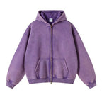 MAQVOB Vêtements de luxe de haute qualité, streetwear, vente en gros, tailles Euro et US, sweat à capuche entièrement zippé, lavé, teinture batik, printemps-automne