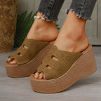 Été décontracté femme sandales en plein air plate-forme antidérapante sandales à talons compensés femmes anti-dérapant confortable chaussures De créateur Zapatos De Mujer