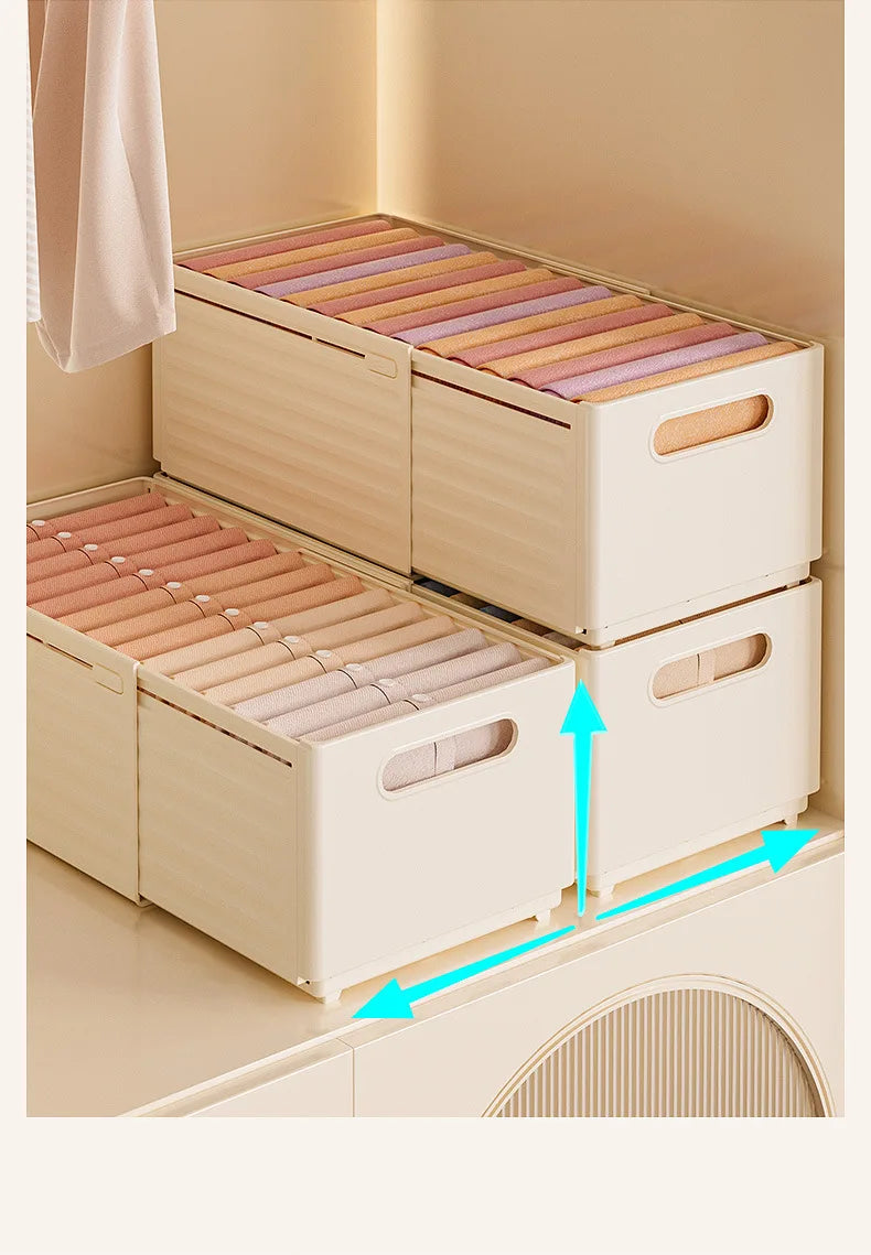 Boîte de rangement de vêtements réglable, organisateur de placard, organisateur de vêtements catégorisé, armoire de cuisine, bac de rangement, organisateur de maison