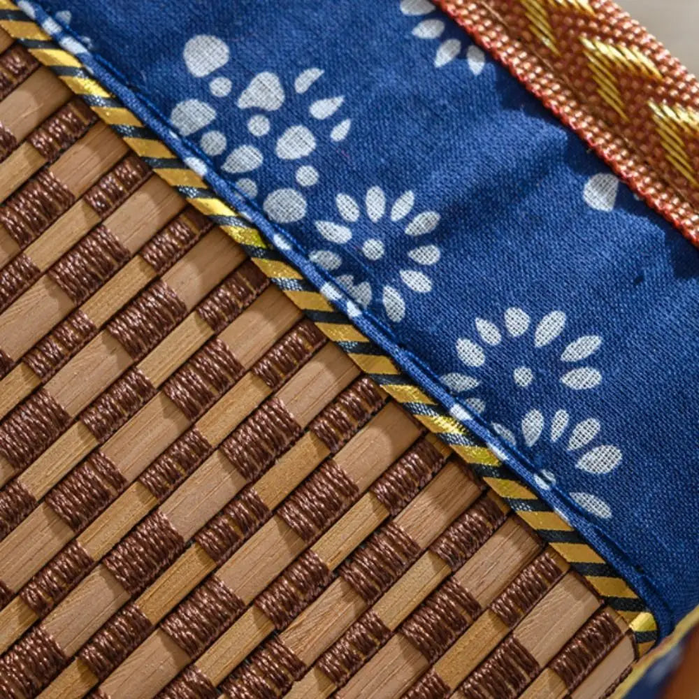 Boîte de rangement portable en bambou tissé à la main, panier de pique-nique pliant, produits pastoraux, camping