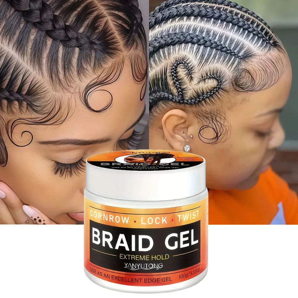 Stylage tressage Gel cire carburateur longue durée forte tenue pommade Anti-frisottis lisse finition des cheveux façonnage contrôle des bords des cheveux