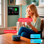 Système d'alarme domestique KERUI 4G/WiFi GSM avec écran tactile IPS de 7 pouces, compatible avec le système d'alarme de sécurité sans fil Tuya, anti-cambriolage