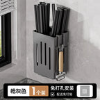Support mural de rangement et d'égouttage pour baguettes et cuillères, sans perforation, pour cuisine domestique haut de gamme, vente en gros