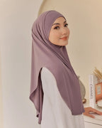 1pc prêt à porter Hijabs instantanés Double couche en mousseline de soie solide Foulard Femme Musulman châle enveloppement Bandana