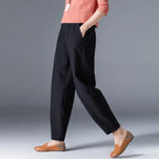 Pantalon à jambes larges en coton pour femme, ample, surdimensionné, couleur unie, sarouel, décontracté, taille élastique, longueur cheville, vêtements pour femmes, été