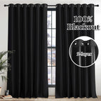 Rideau occultant pour salon, en Polyester, avec œillet de pongé, isolation thermique, bloquant la lumière, pour porte française de Patio