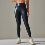 Leggings en cuir PU femmes Sexy Scrunch fesses Leggings filles Faux cuir pantalon taille haute Push Up Leggings décontractés 6 couleurs