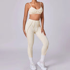 Ensemble de yoga pour femme, survêtement d'entraînement, legging athlétique imbibé, legging push-up de gym, soutien-gorge de fitness, vêtements de sport, vêtements actifs, nouveau